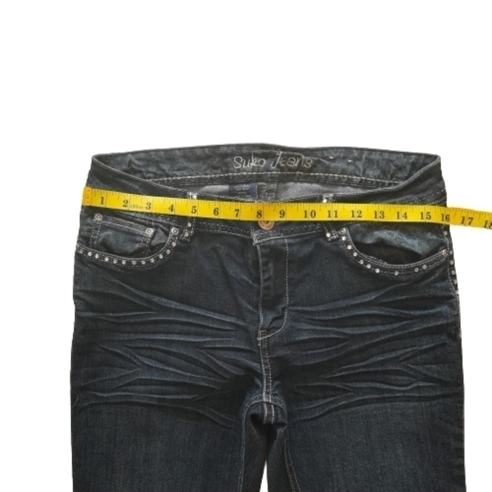 Suko Jeans Womens Size 8 Blue Rise Bootcut Rhinestones - Picture 8 of 10